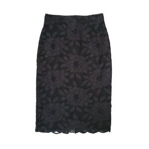 NWT Bebe black floral lace pencil skirt